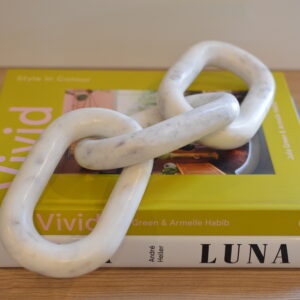 Marble Chain Link - White