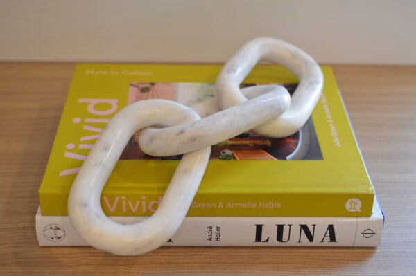 Marble Chain Link - White