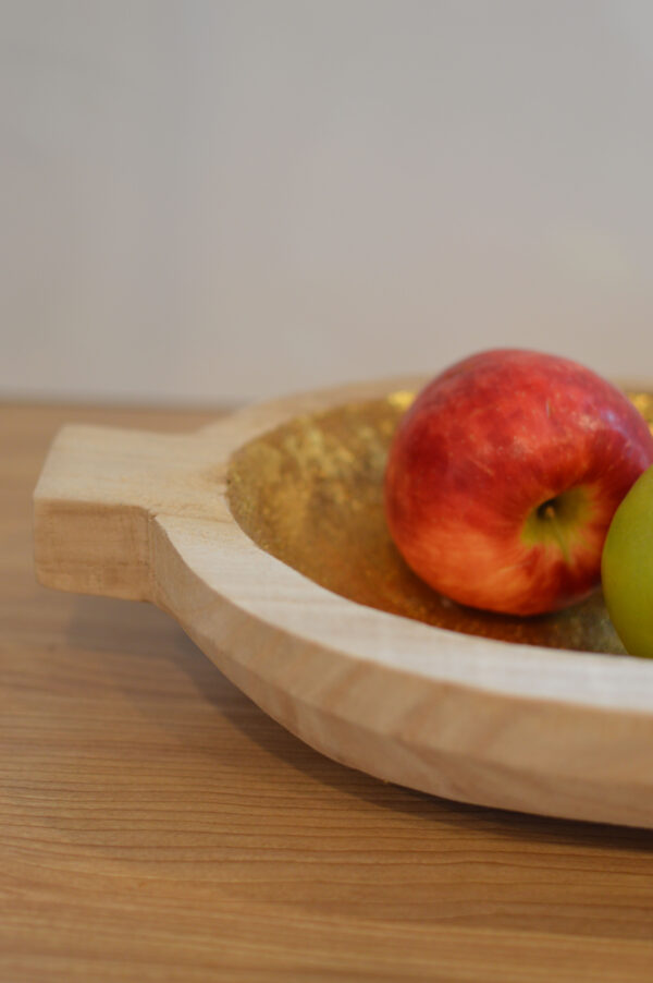 Double Handle Wood Bowl